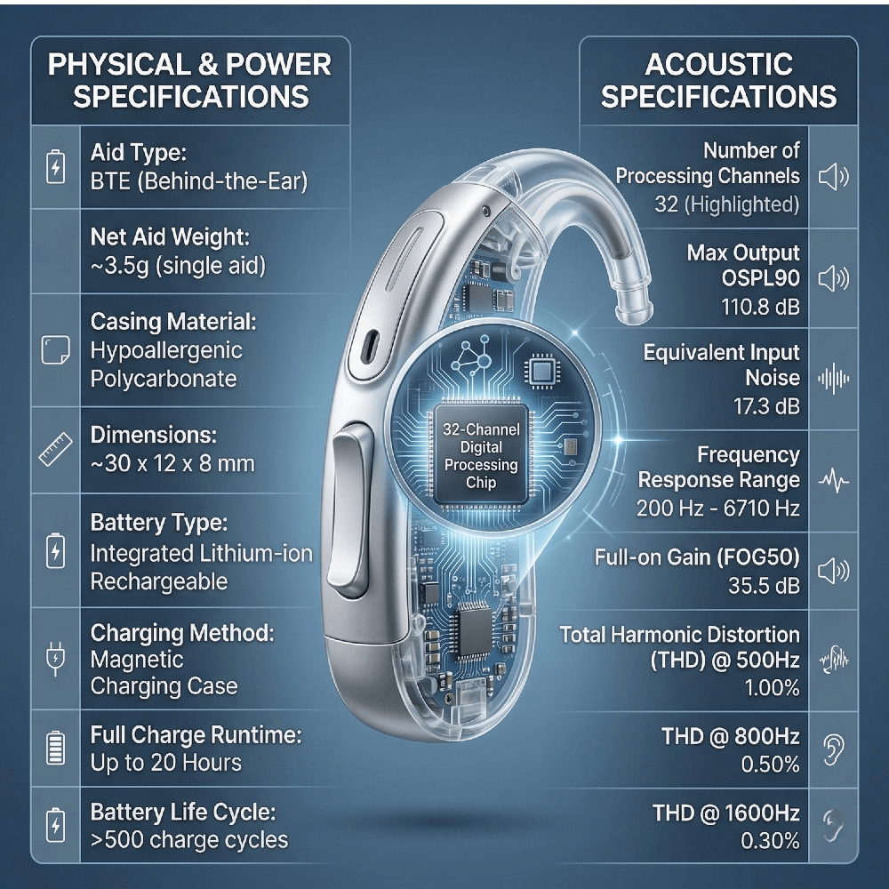 Rechargeable Digital Hearing Aids