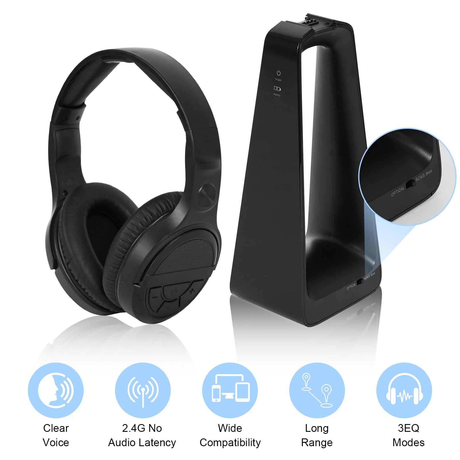 ClearSound Pro Wireless TV Headphones