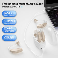 Hearing Aids with Charging Case Volume Control