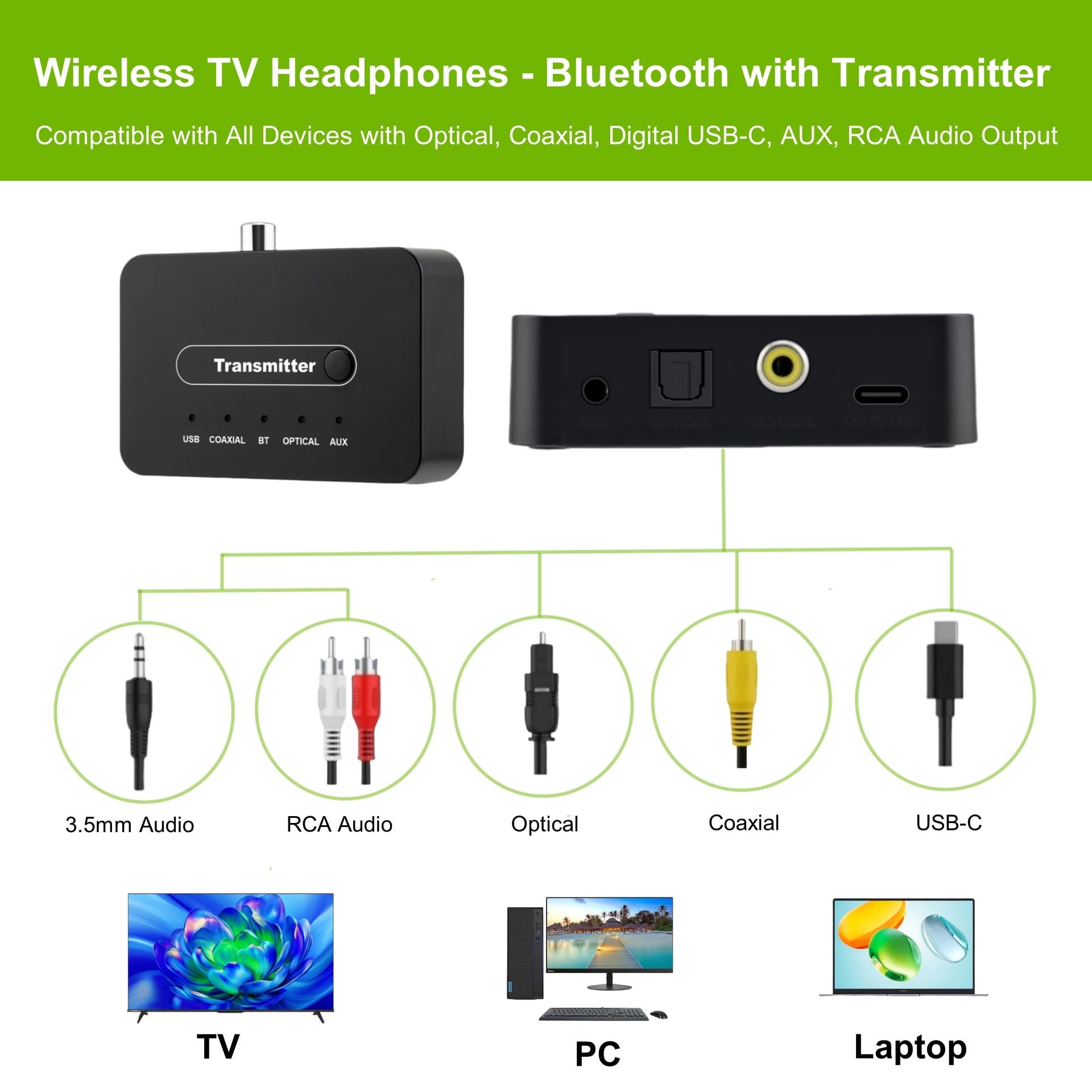 SoundFree ANC Wireless TV Headphones